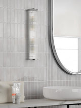 Dar Tobiah 4 Light Bathroom Wall Light Polished Chrome and Glass IP44