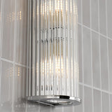 Dar Tobiah 4 Light Bathroom Wall Light Polished Chrome and Glass IP44