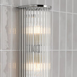 Dar Tobiah 4 Light Bathroom Wall Light Polished Chrome and Glass IP44