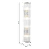 Dar Tobiah 4 Light Bathroom Wall Light Polished Chrome and Glass IP44