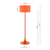 Dar Toledo Floor Lamp Satin Orange With Shade –  from Amos Lighting + Home