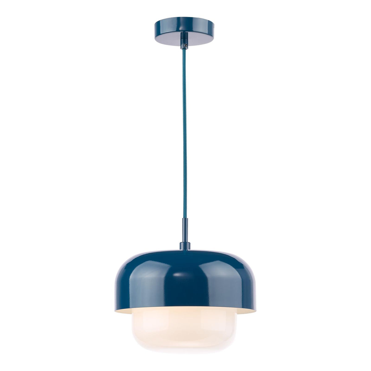 Dar Topanga Pendant Blue and Opal Glass