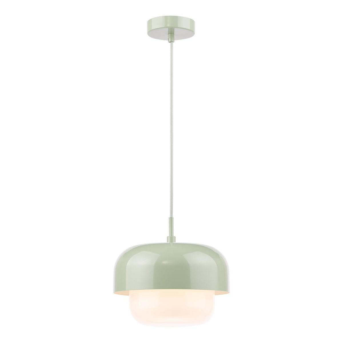 Dar Topanga Pendant Green and Opal Glass