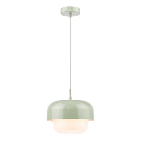 Dar Topanga Pendant Green and Opal Glass