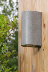 David Hunt Torbay Twin Stone Outdoor Wall Light Grey IP44