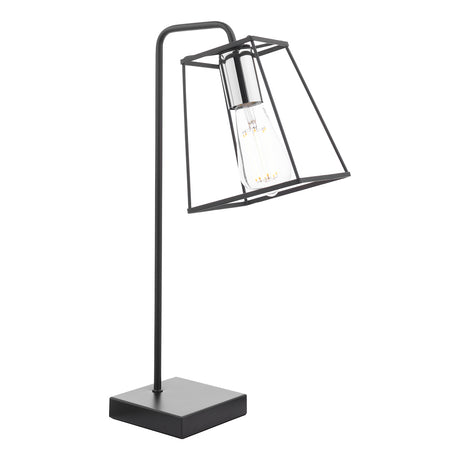 Dar Tower Table Lamp Matt Black and Polished Chrome –  from Amos Lighting + Home