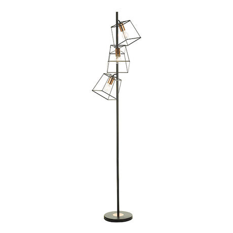 Dar Tower Floor Lamp Black and Copper –  from Amos Lighting + Home