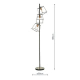 Dar Tower Floor Lamp Black and Copper –  from Amos Lighting + Home