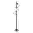 Dar Tower 3 Light Floor Lamp Matt Black and Polished Chrome –  from Amos Lighting + Home