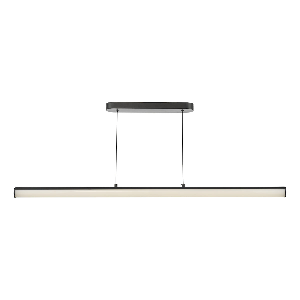 Dar Tube Bar Pendant Satin Black and Opal LED