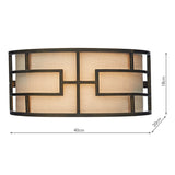 Dar Tumola Light Wall Light Bronze With Shade –  from Amos Lighting + Home