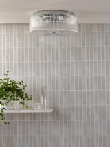 Dar Twyman 4 Light Bathroom Ceiling Light Polished Chrome and Ribbed Glass IP44