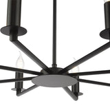 Dar Tyler 8 Light Armed Pendant Matt Black Fitting Only