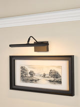 Dar Tyrus 35cm Picture Light Satin Black LED