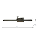 Dar Tyrus 50cm Picture Light Satin Black LED