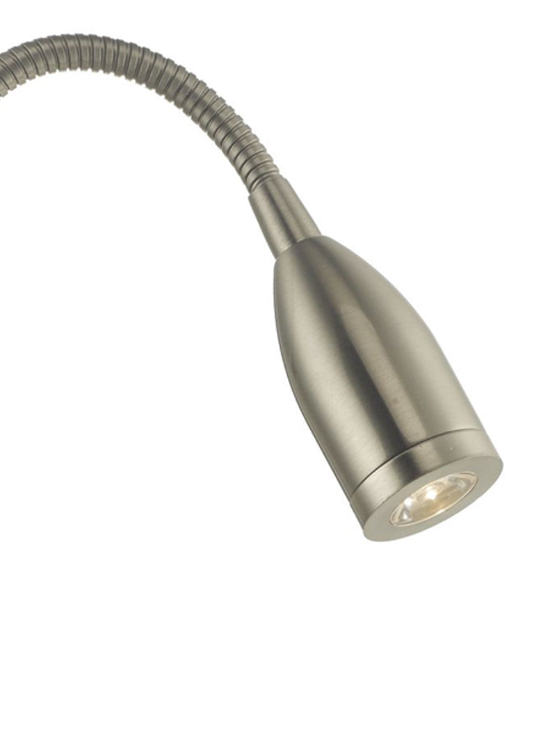 Dar Tadley LED Wall Light Satin Nickel –  from Amos Lighting + Home