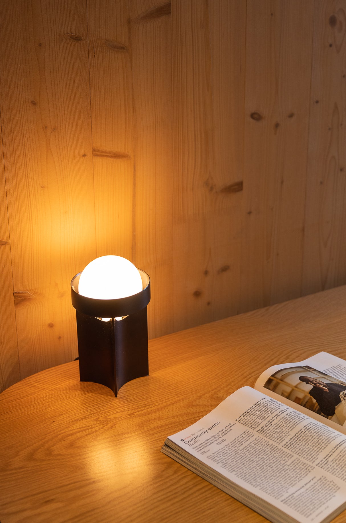 Tala Loop Table Lamp Dark Grey with Sphere III bulb