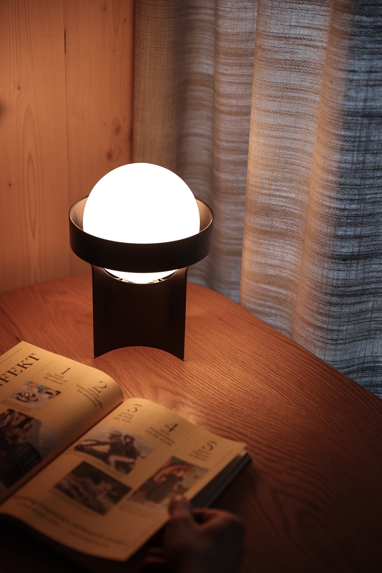 Tala Loop Table Lamp Dark Grey with Sphere IV bulb