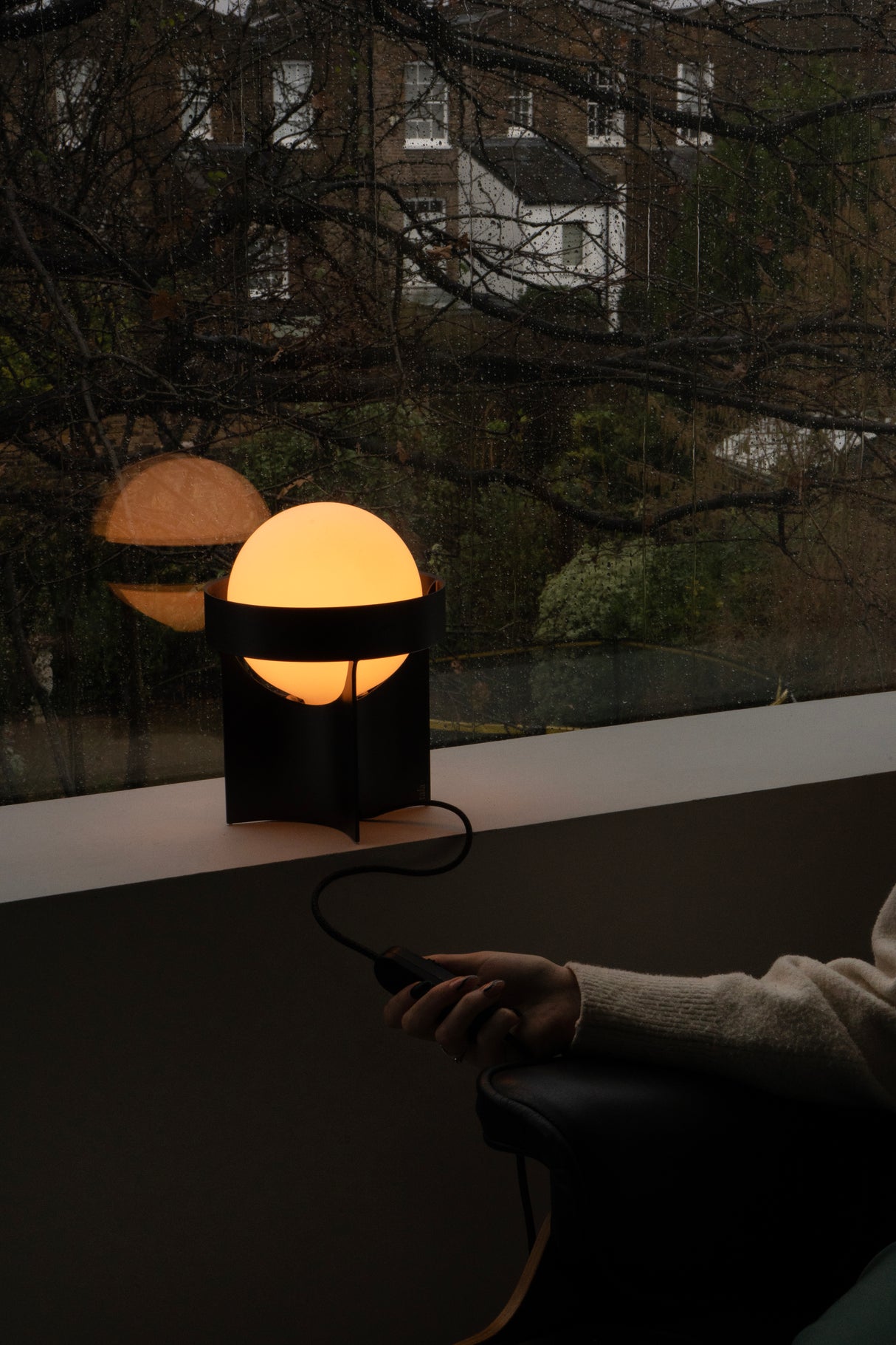 Tala Loop Table Lamp Dark Grey with Sphere IV bulb