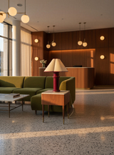 Tala Heath Table Lamp in Port Red with Shade
