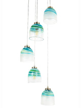 Teign Valley Glass 5 Light Cascade Pendant Wave –  from Amos Lighting + Home