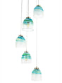 Teign Valley Glass 5 Light Cascade Pendant Wave –  from Amos Lighting + Home