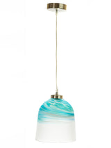 Teign Valley Glass Large Pendant Wave Frosted Glass –  from Amos Lighting + Home