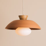 Studio Haran Dawn Pendant Light in Ceramic and Oak