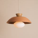 Studio Haran Dawn Pendant Light in Ceramic and Oak