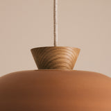 Studio Haran Dawn Pendant Light in Ceramic and Oak