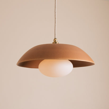 Studio Haran Dusk Pendant Light in Ceramic and Brass/Nickel