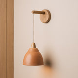 Studio Haran Element Hanging Wall Light in Ceramic and Oak