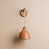 Studio Haran Element Hanging Wall Light in Ceramic and Oak
