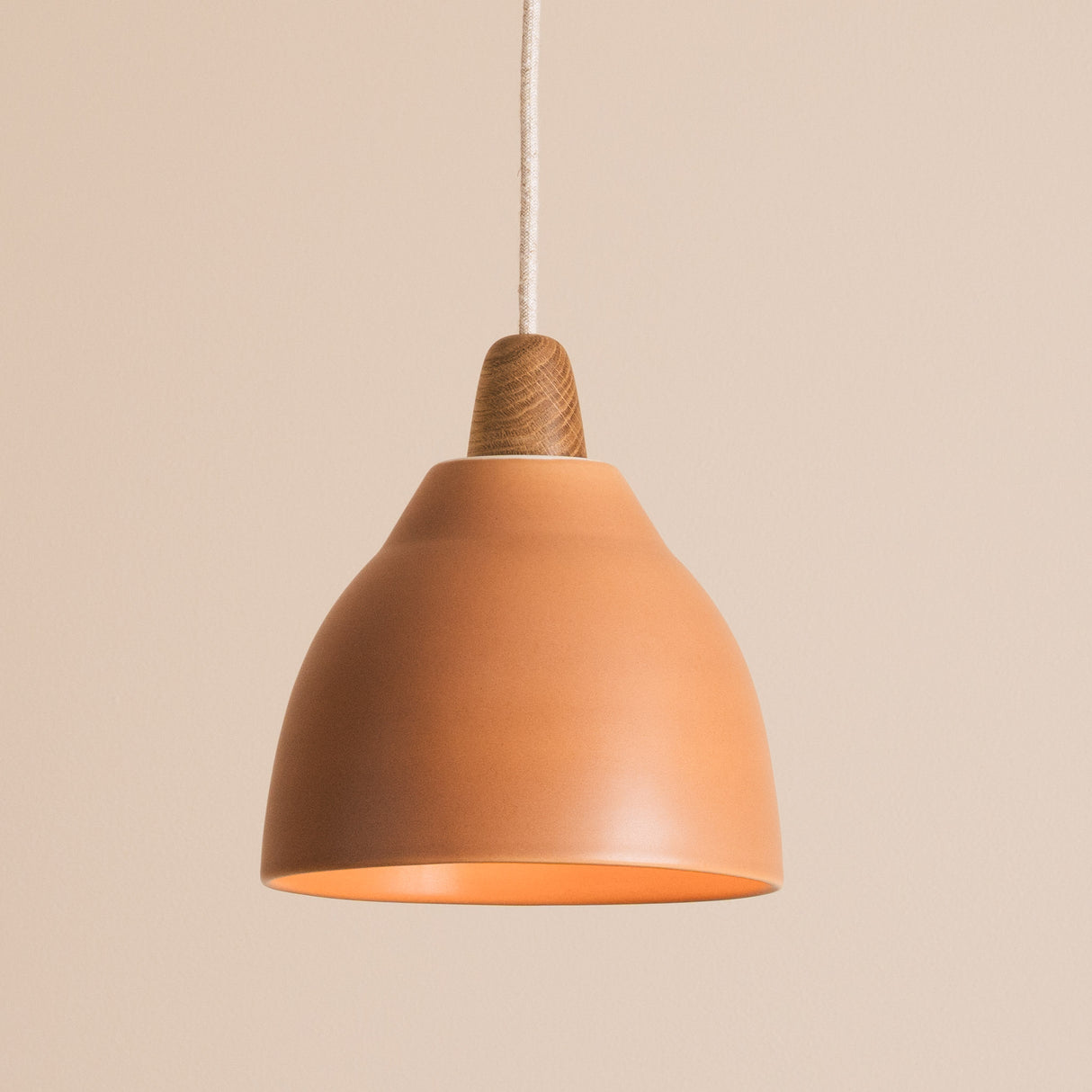 Studio Haran Element Pendant Light in Ceramic and Oak