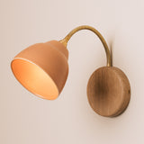 Studio Haran Flex Wall Light in Brass/Nickel, Ceramic and Oak