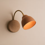 Studio Haran Flex Wall Light in Brass/Nickel, Ceramic and Oak