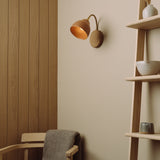 Studio Haran Flex Wall Light in Brass/Nickel, Ceramic and Oak
