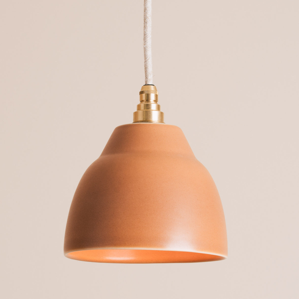 Studio Haran Small Element Pendant Light in Ceramic and Brass/Nickel