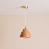 Studio Haran Small Element Pendant Light in Ceramic and Brass/Nickel