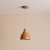 Studio Haran Small Element Pendant Light in Ceramic and Oak