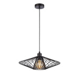 Franklite Thatch Pendant Matt Black Small