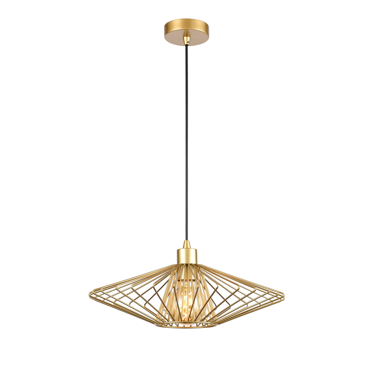 Franklite Thatch Pendant Gold Small
