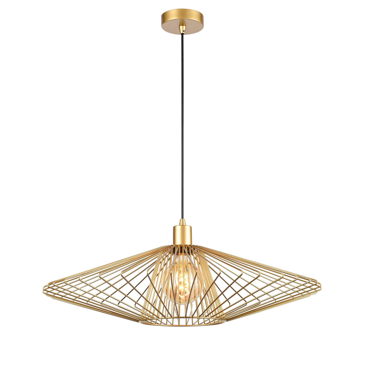 Franklite Thatch Pendant Gold Large