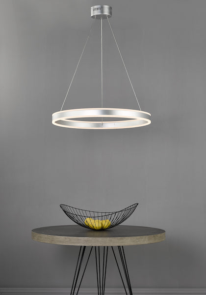 Dar Tybalt LED Pendant Silver and Acrylic –  from Amos Lighting + Home