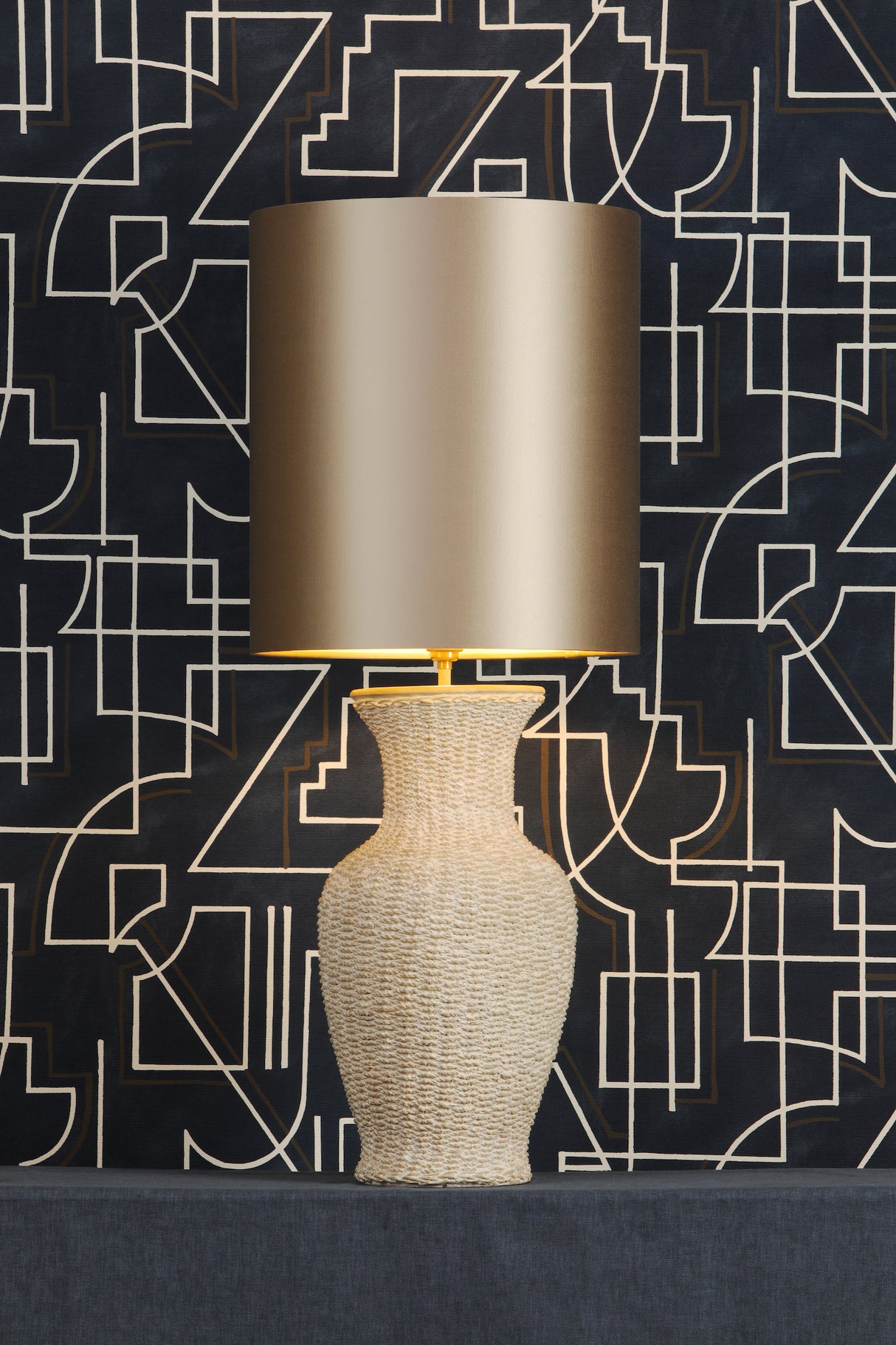 David Hunt Ubud Table Lamp Cream Base Only