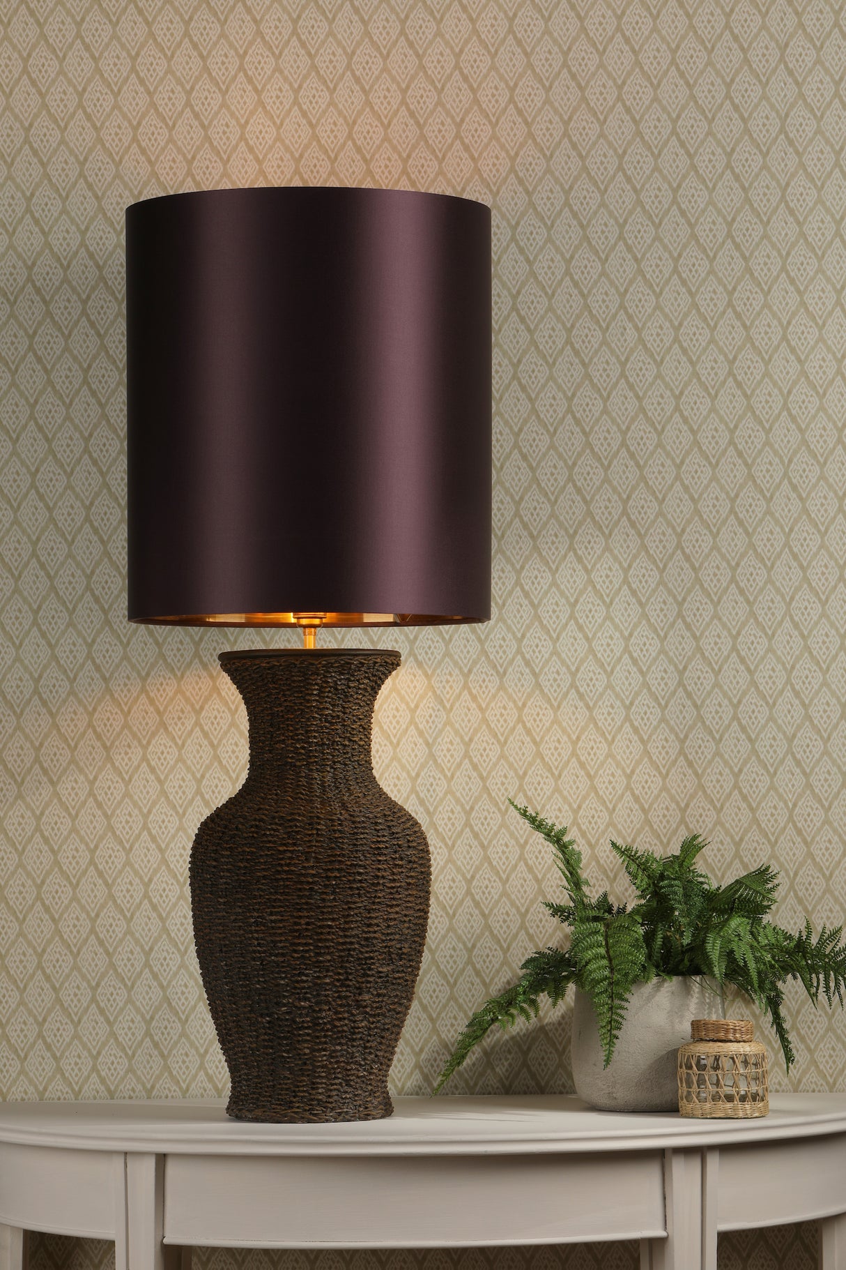 David Hunt Ubud Table Lamp Brown Base Only