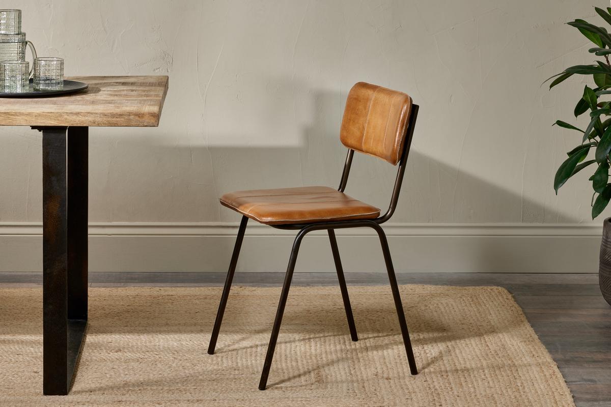 Nkuku Ukari Dining Chair Aged Tan