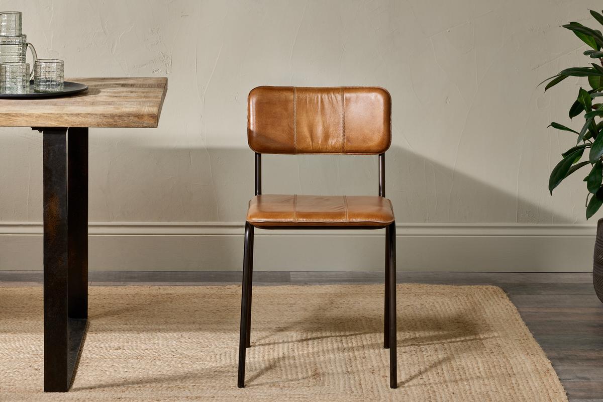 Nkuku Ukari Dining Chair Aged Tan