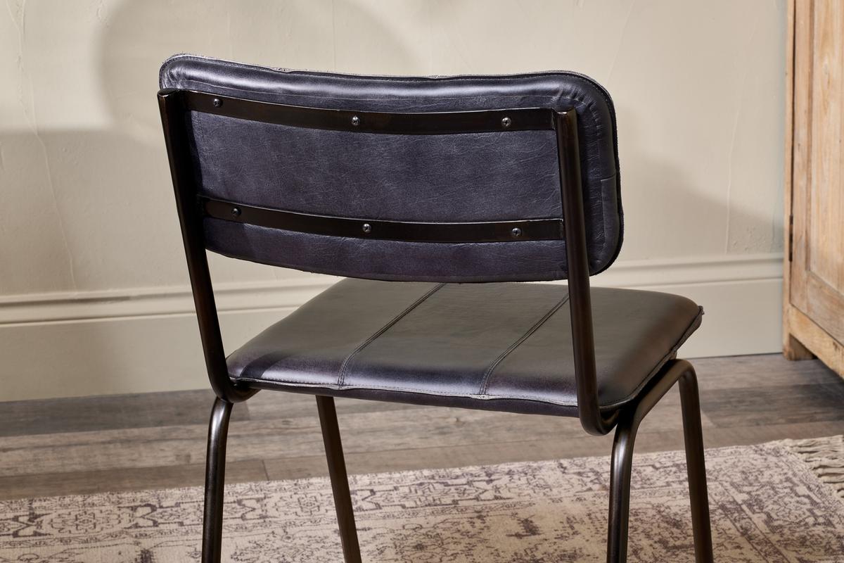 Nkuku Ukari Dining Chair Aged Black