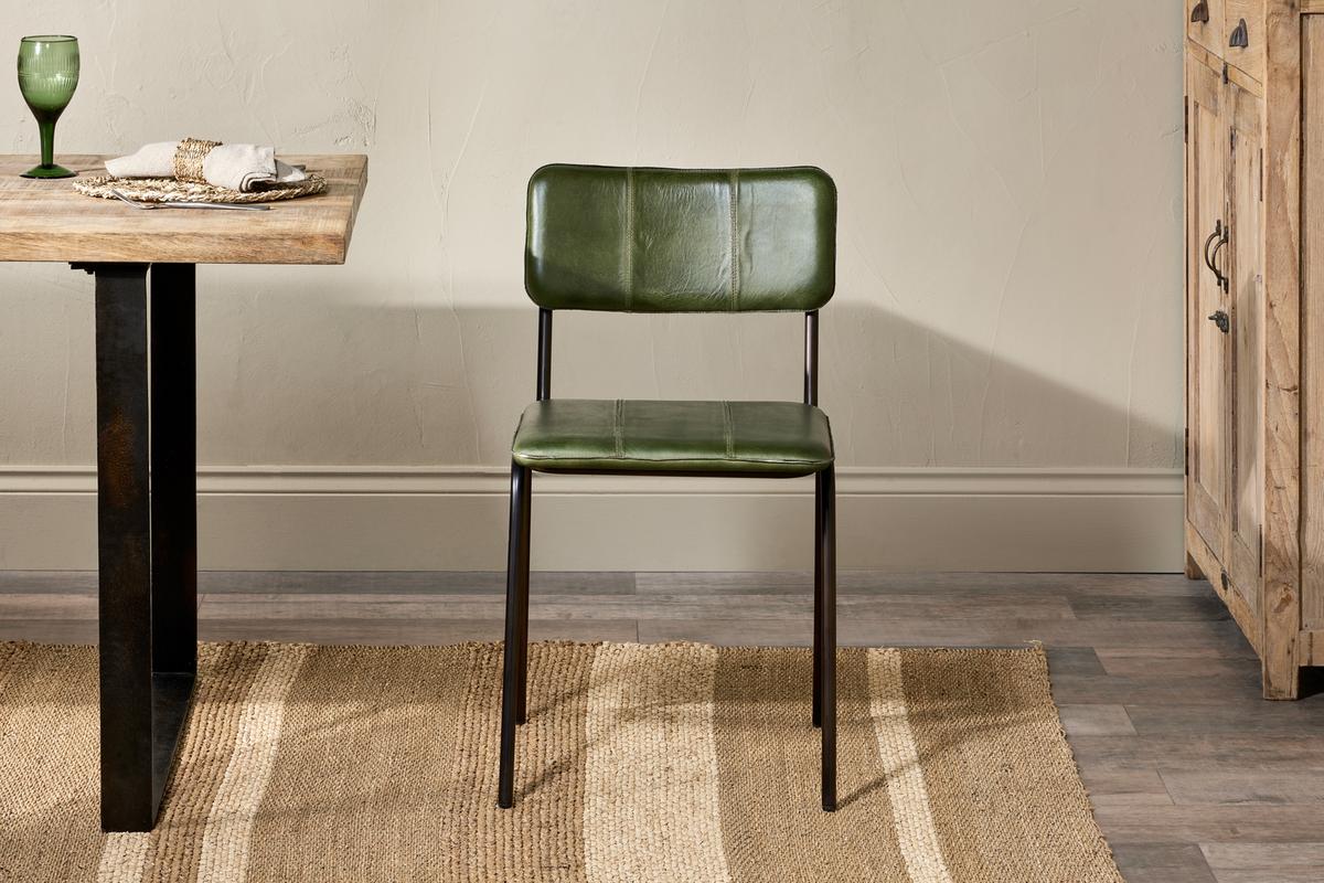 Nkuku Ukari Dining Chair Rich Green